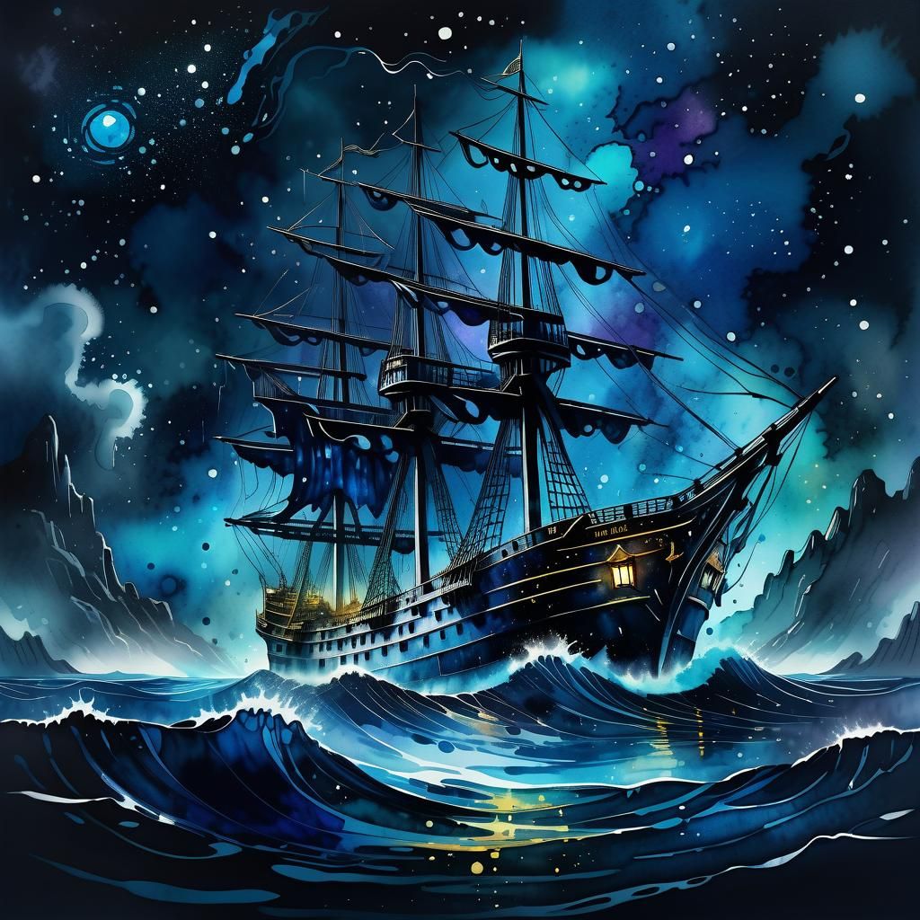 Ship on the ocean