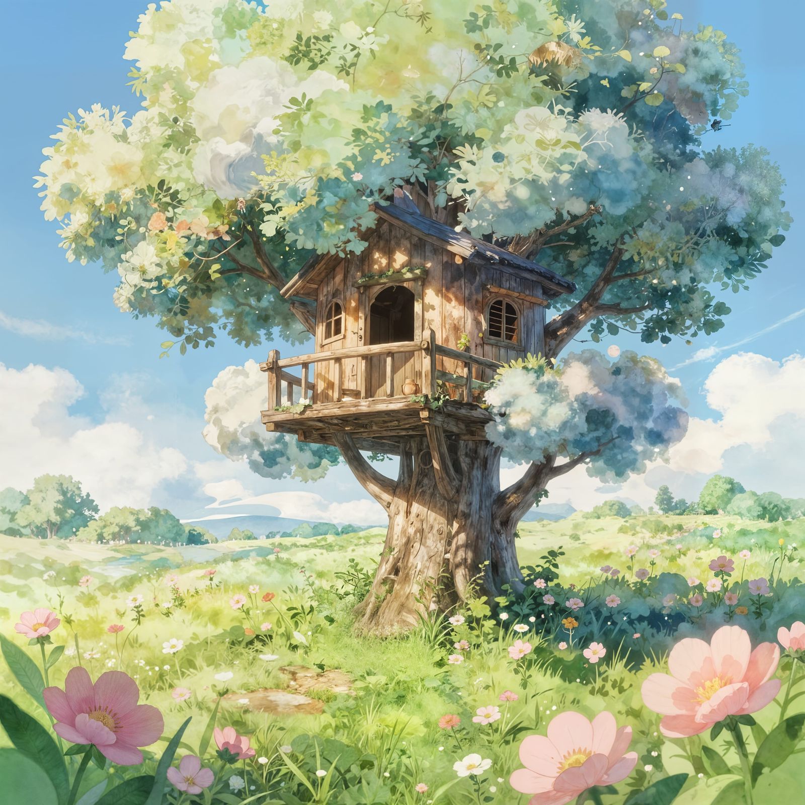 Treehouse in the Meadows   by @Maarten