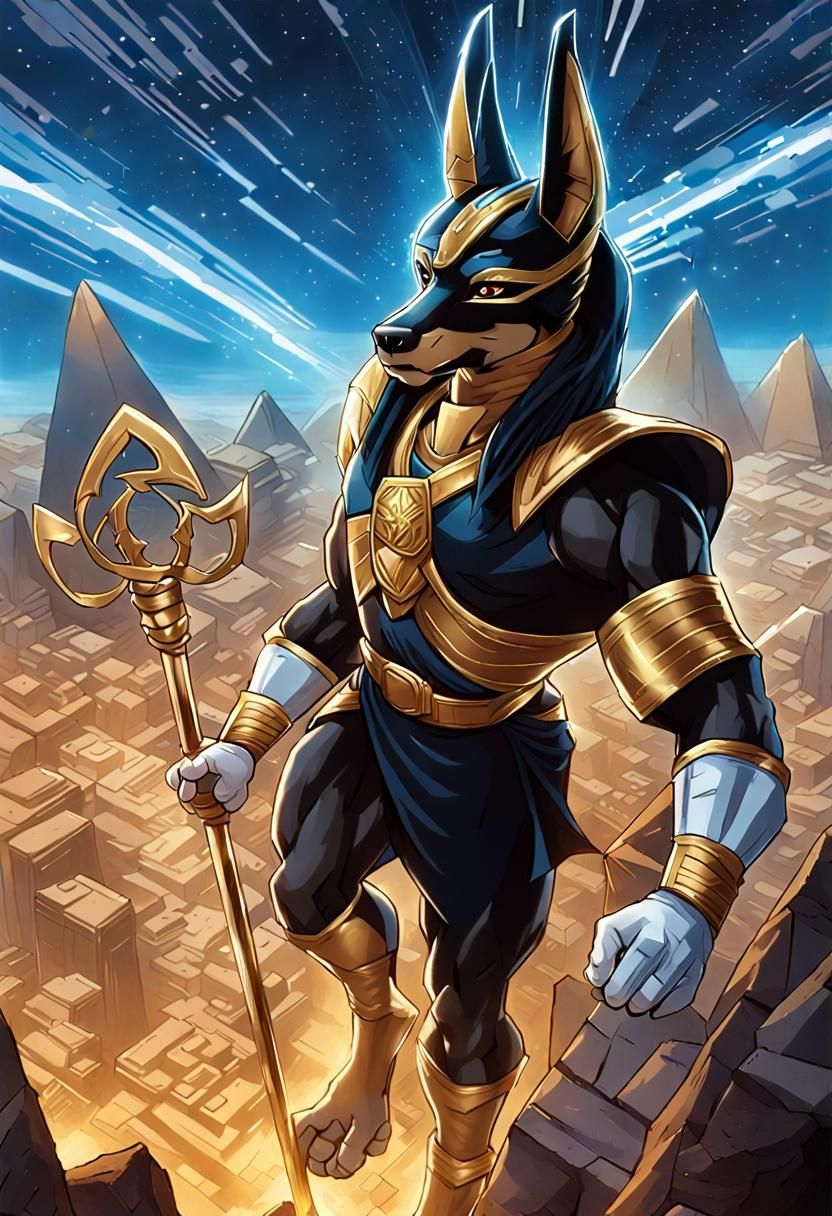 Giant Anubis Ranger Surveys the Land
