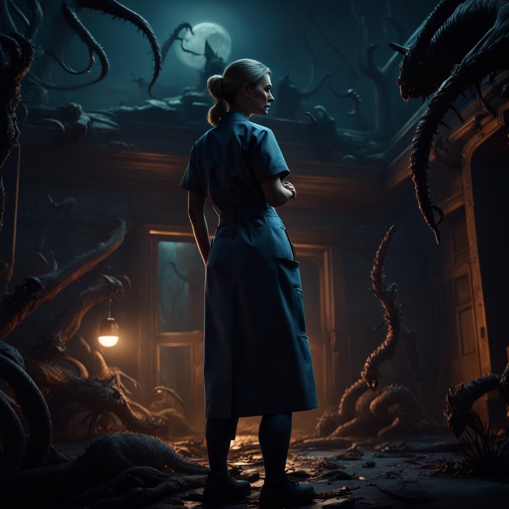 Botanist realizes her plants have grown out of control AI Generated