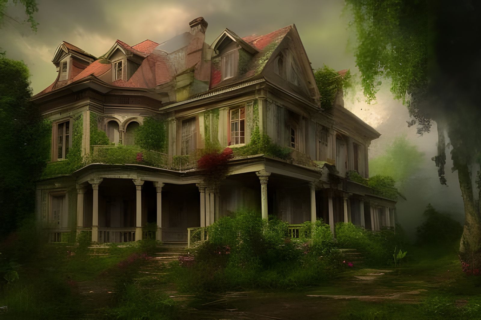 lost mansion - AI Generated Artwork - NightCafe Creator