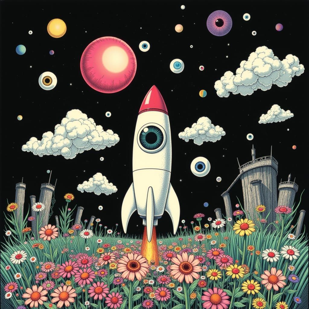 <lora:EYEBALL GARDENS:1.0> Spaceship