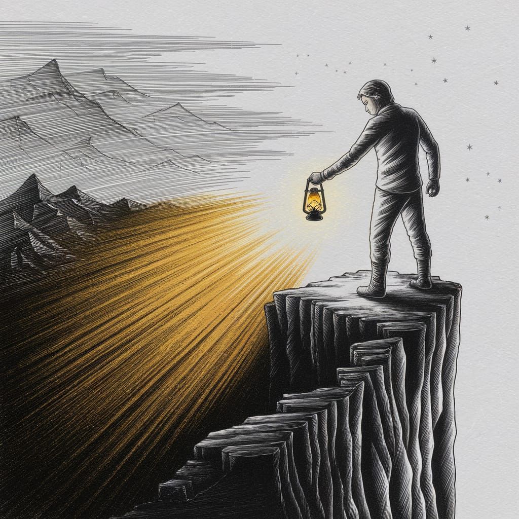 Looking for light in the dark abyss  by @Master Crowley