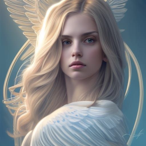 She is a angel - AI Generated Artwork - NightCafe Creator