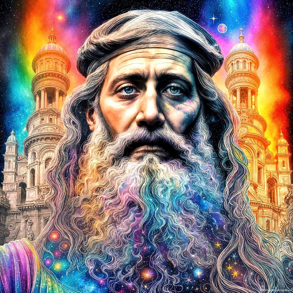 Leonardo's Beard  by @Noid Zartz