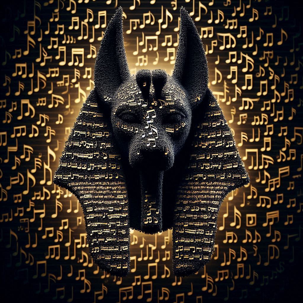 Musical Notes shape Into Anubis 3