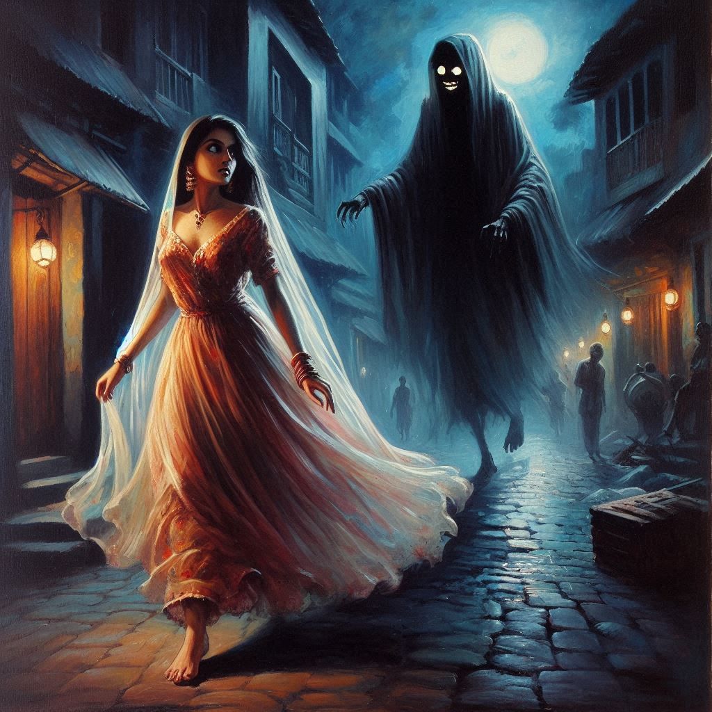 evil is following her.