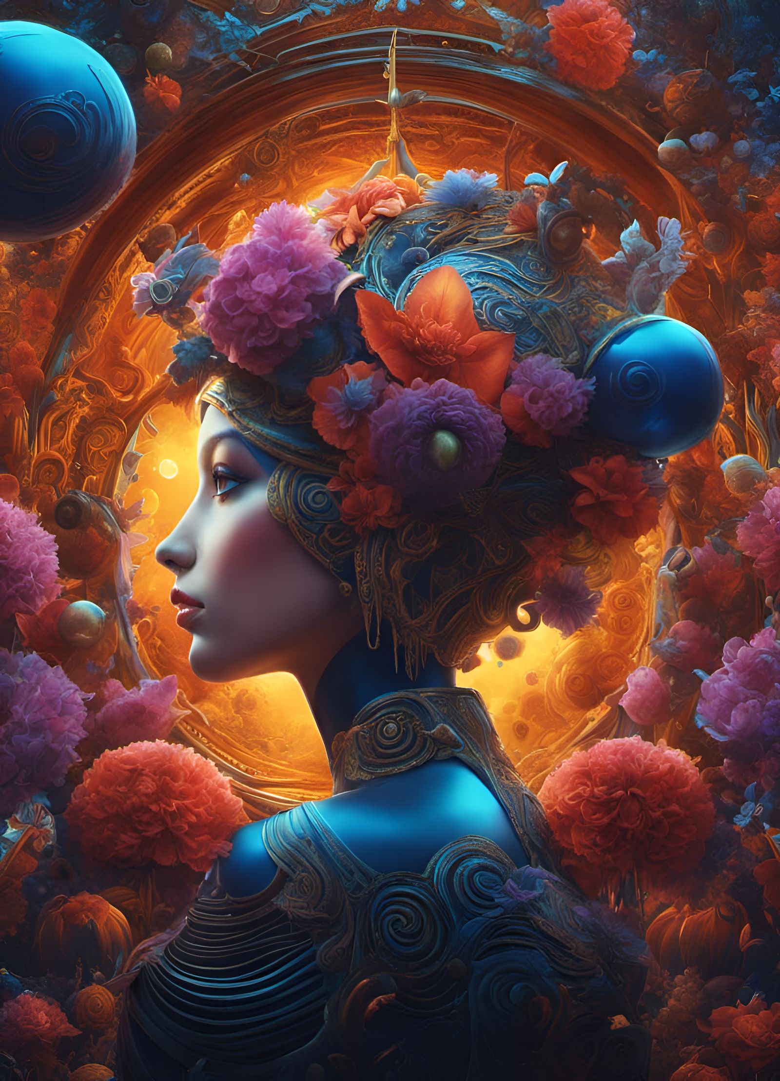 Surreal Flower Labyrinth of the Subconscious