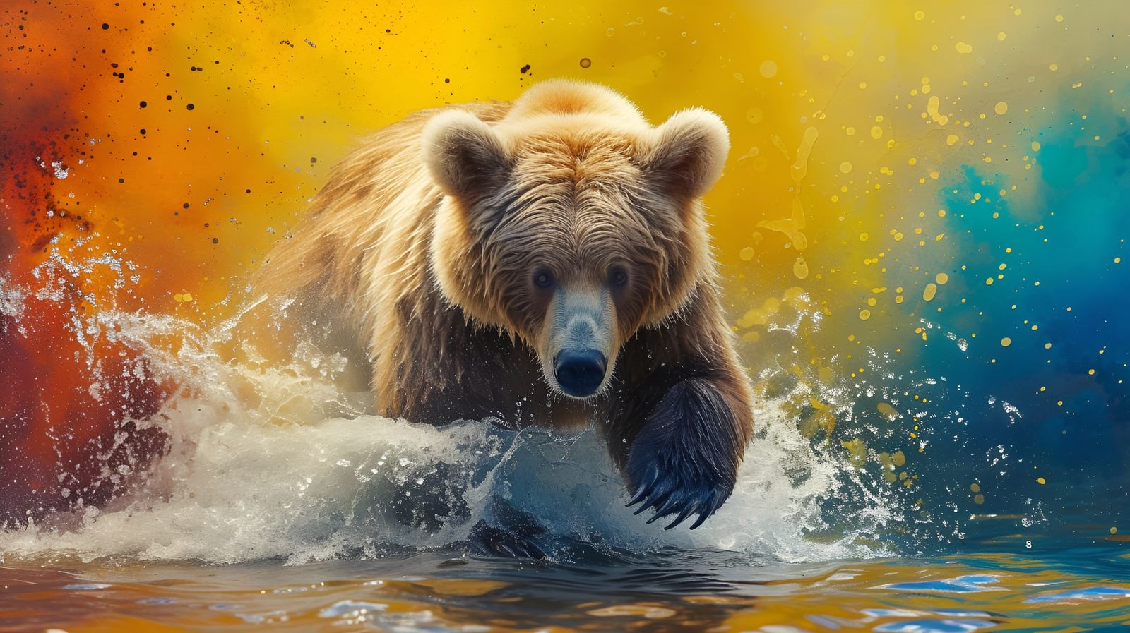 Bear and smoke on the water