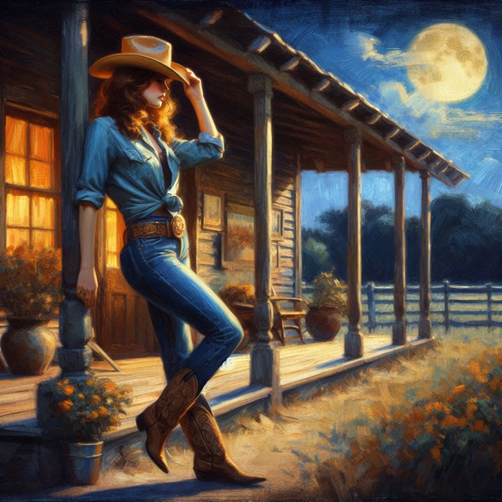 She bids the moon, "Good night."