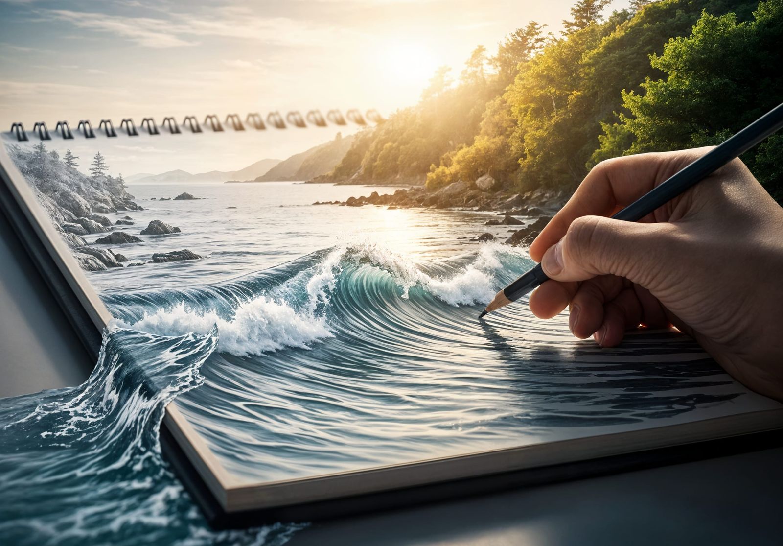 Where imagination meets the tide, and pencil lines learn to breathe.  by @Itsurdestiny