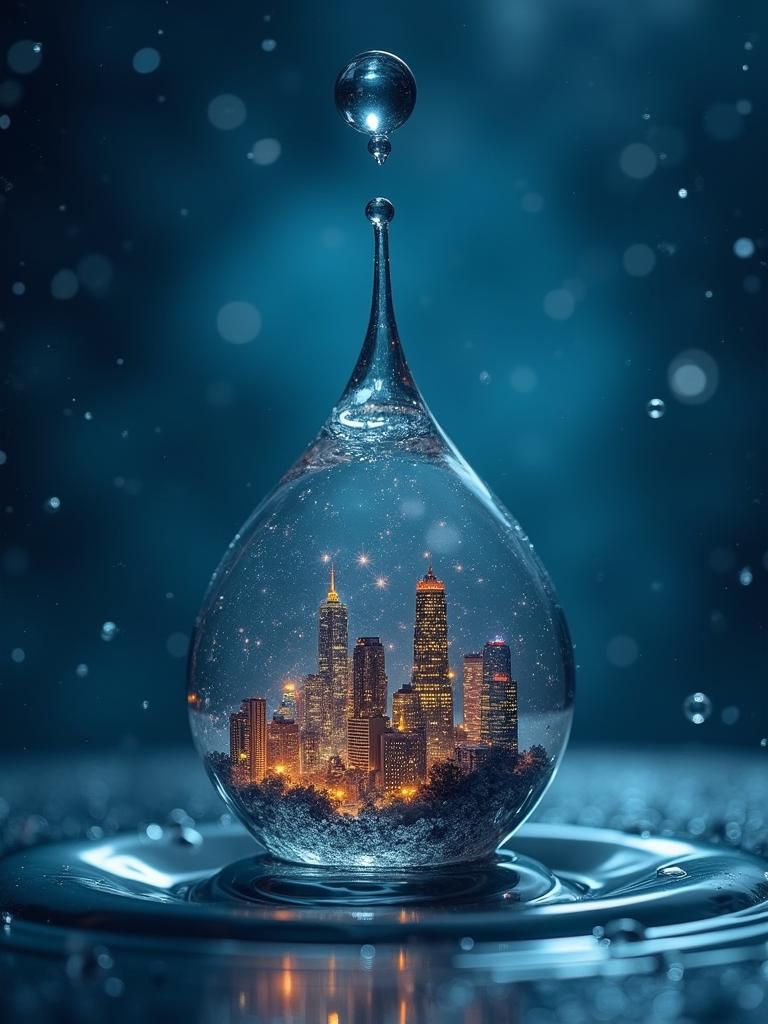 Water drop city 