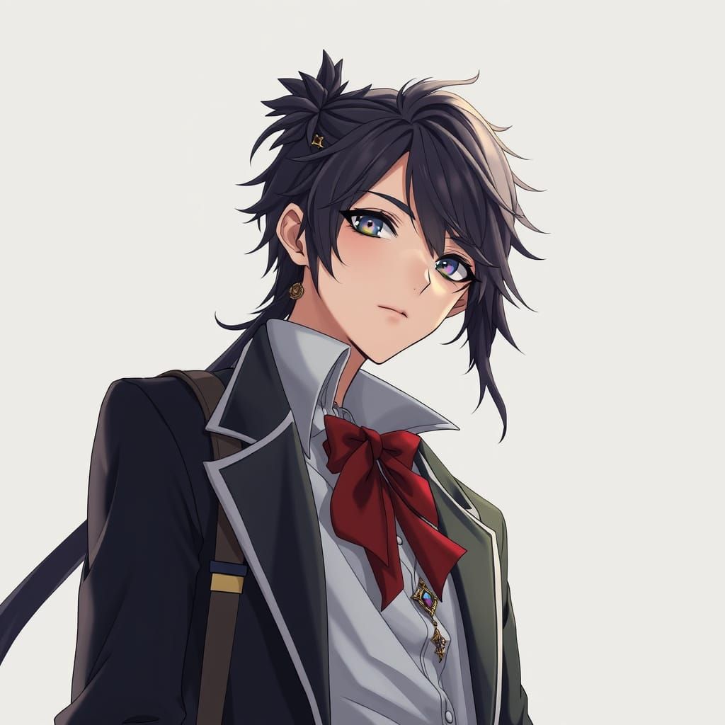 Elegant Anime Character in Hyper-Realistic 3D