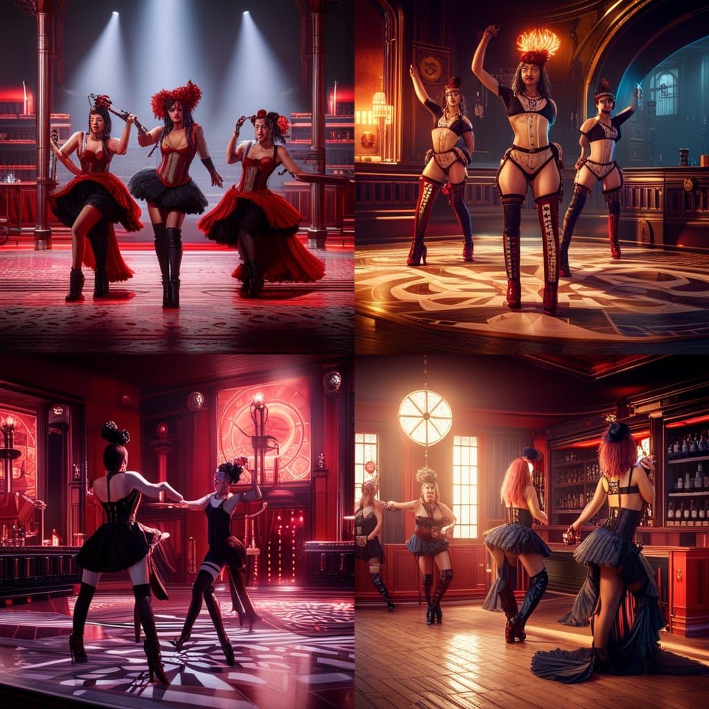 Steam punk bar scene
