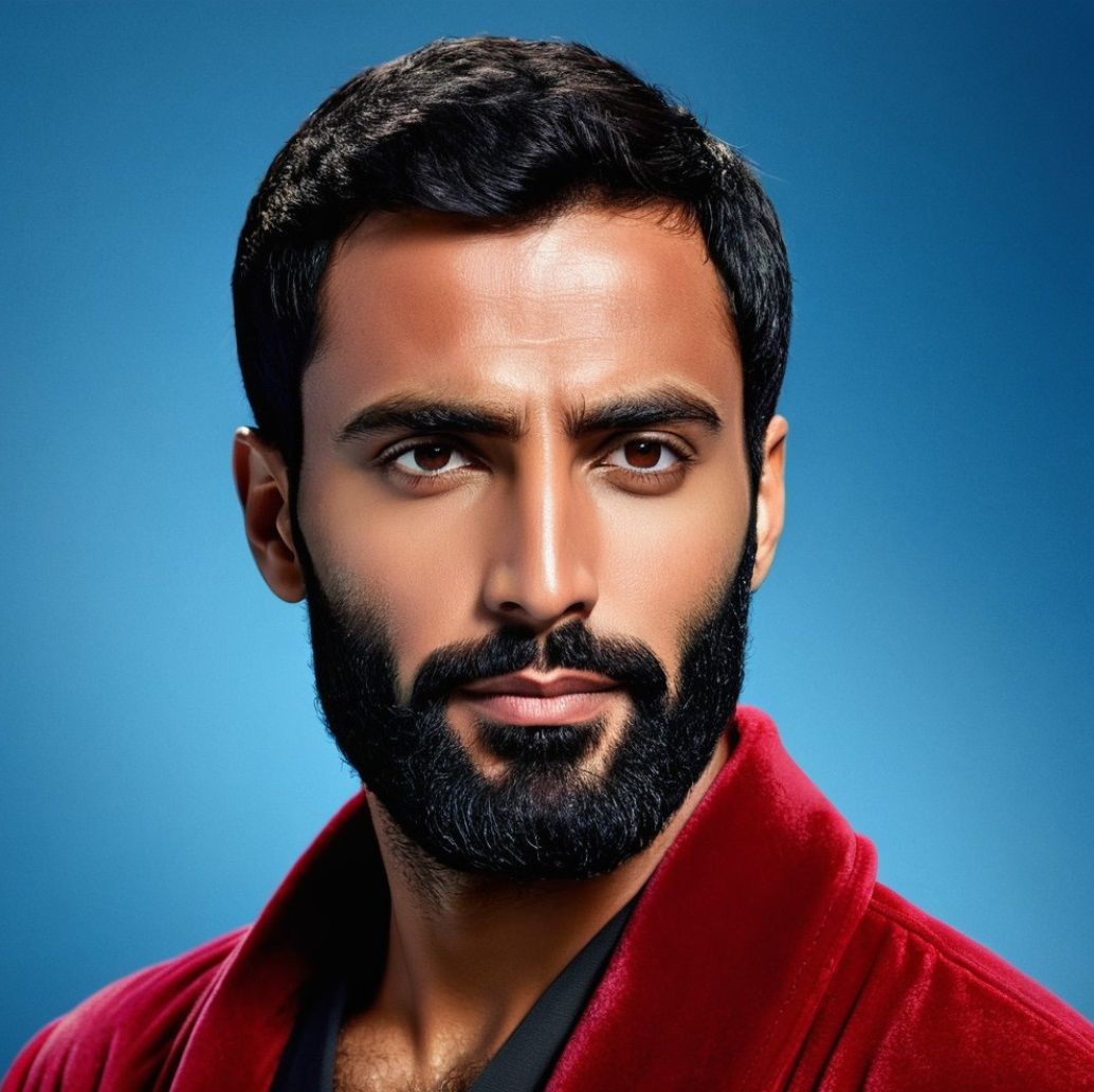 Serious handsome man