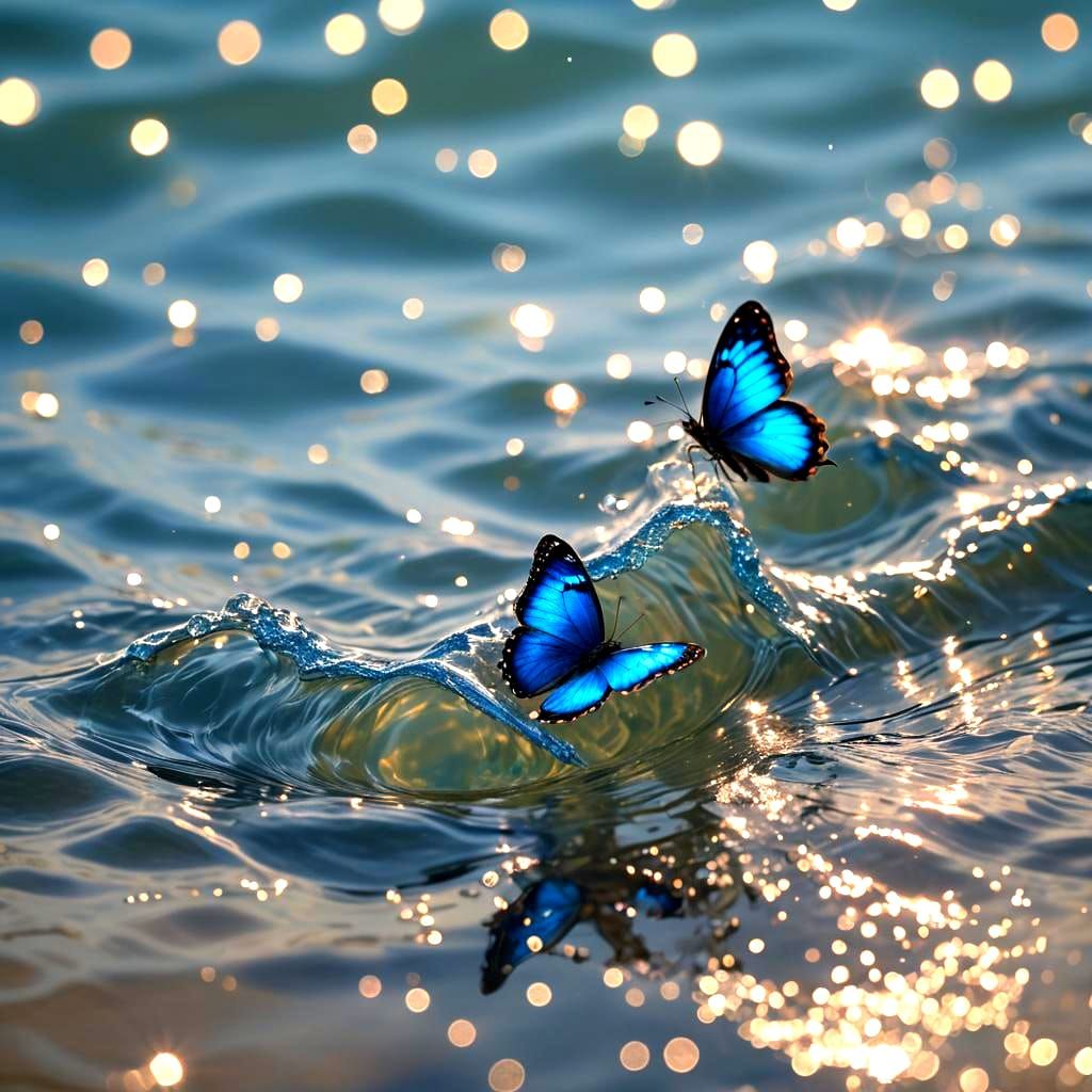 butterfly surfing