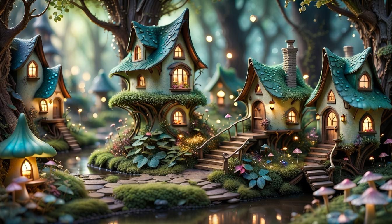 Cozy cottages and friendly neighbors 🍄🧚🏻‍♂️  by @Lucy-hija-del-diablo