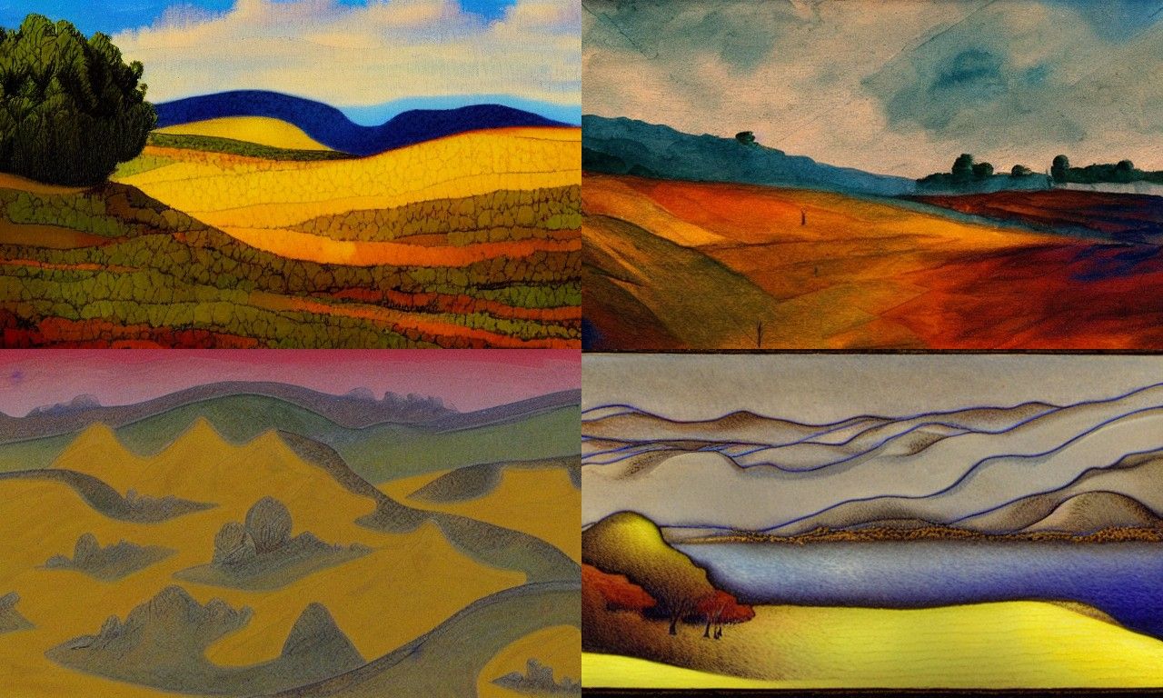Landscape in the style of Analytical art