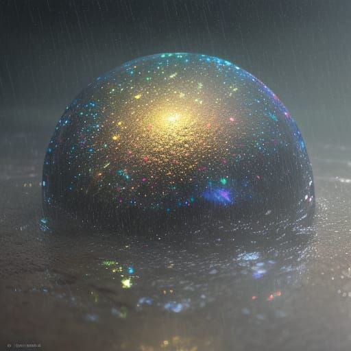 Ethereal Earth Reflection in Gentle Rain