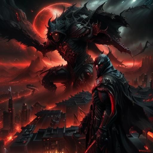 <lora:Evil:1.0> villain, cityscape at night