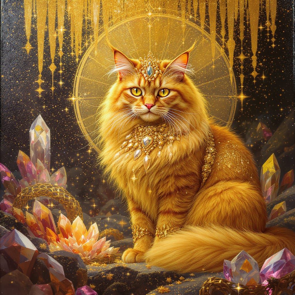 A beautiful golden cat  by @Lotus