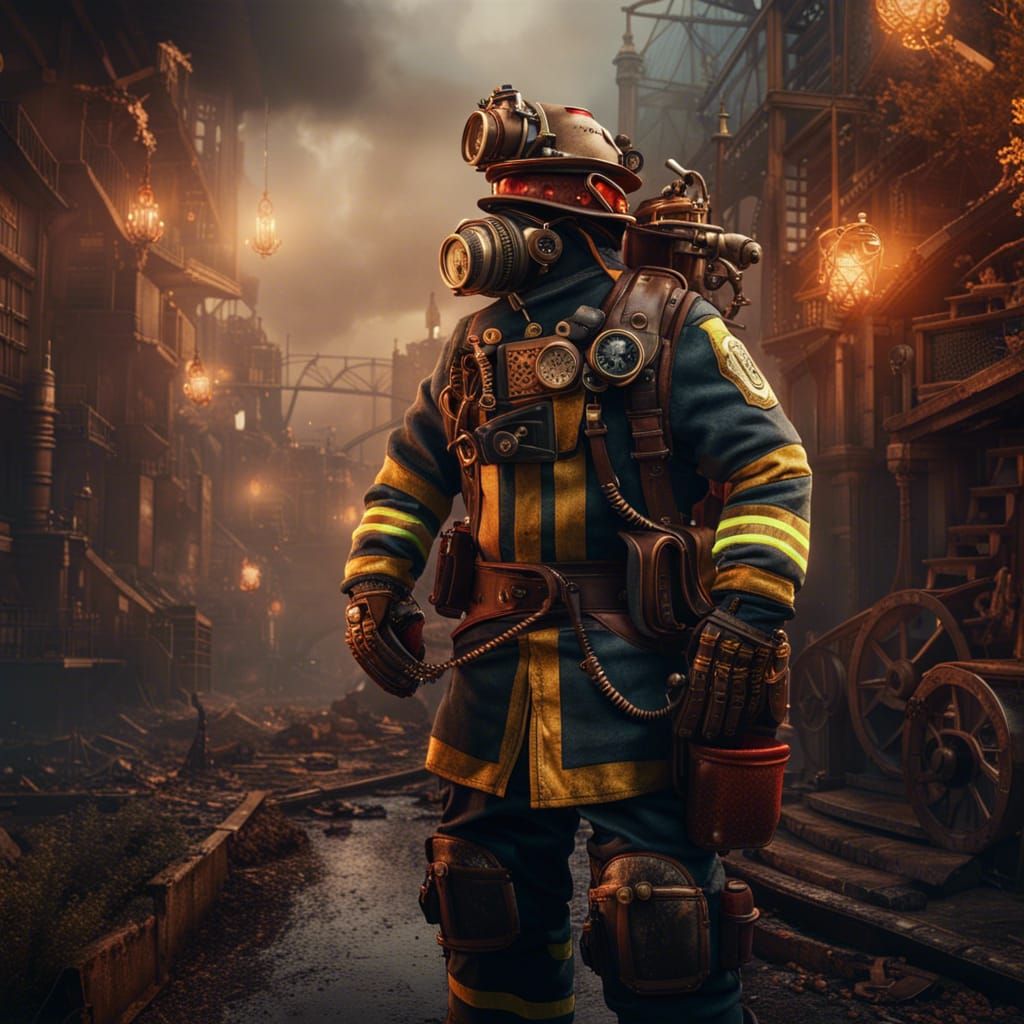 steampunk firefighter