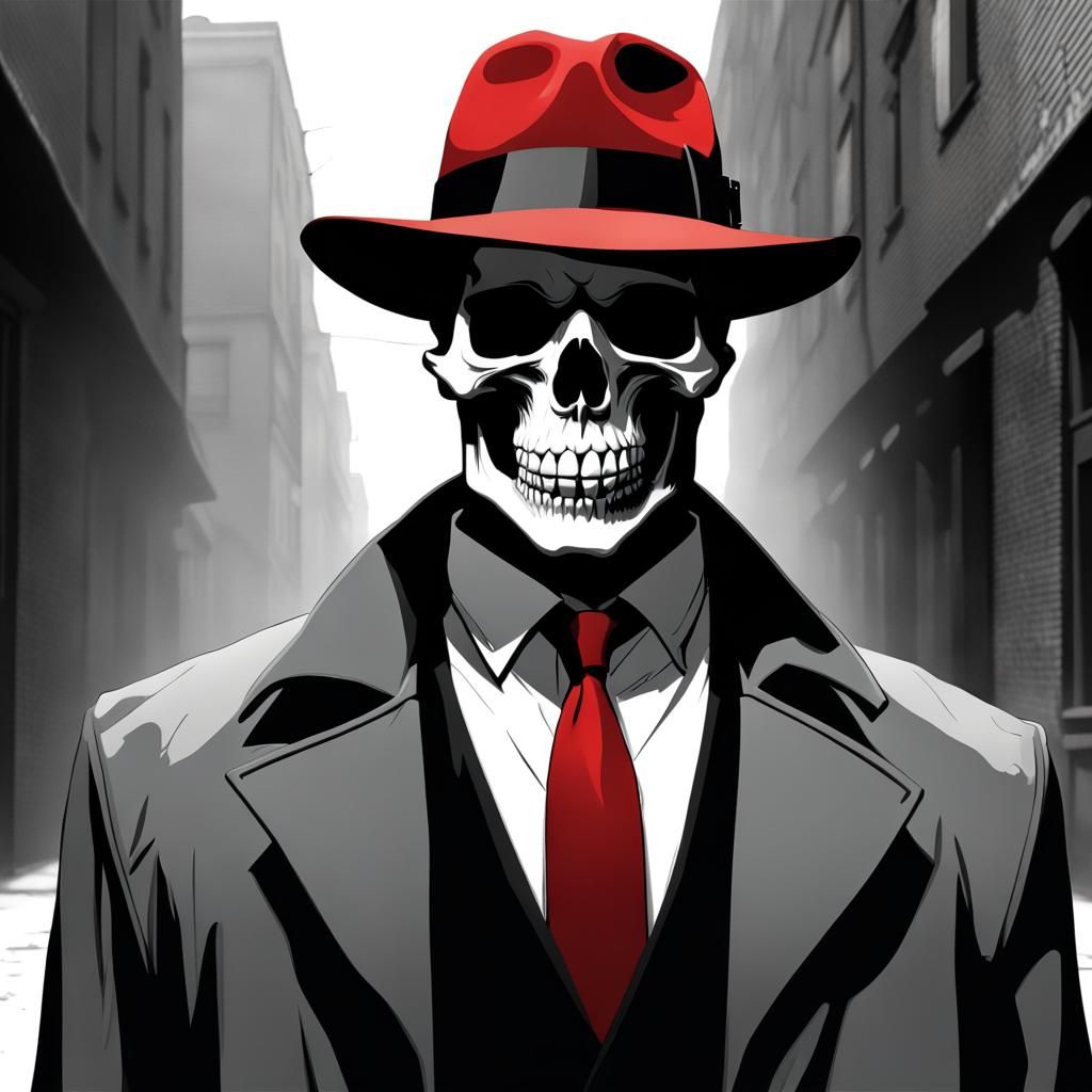 The Crimson Fedora, noir vigilante - AI Generated Artwork - NightCafe ...