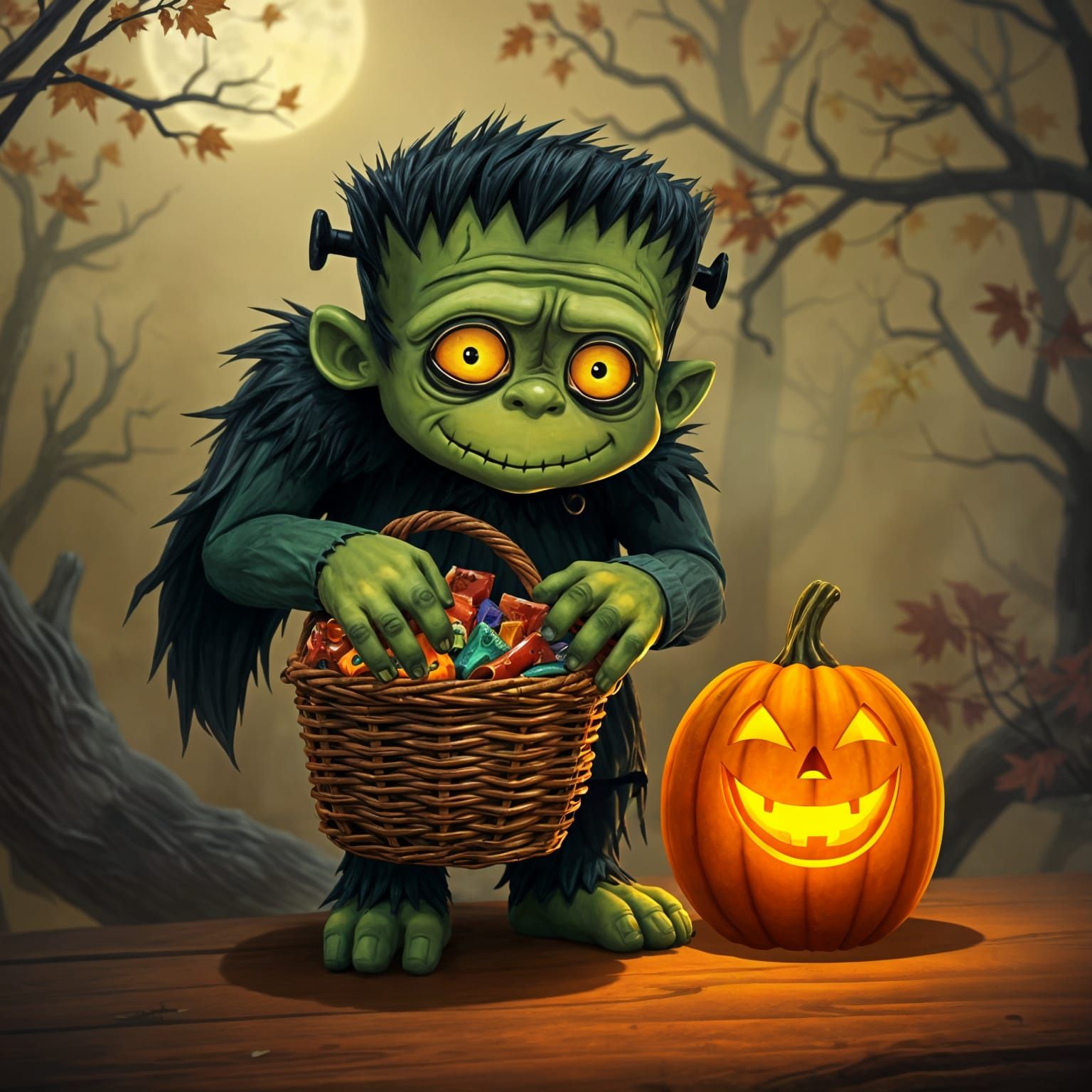 Cute Frankenstein   by @kainfonz