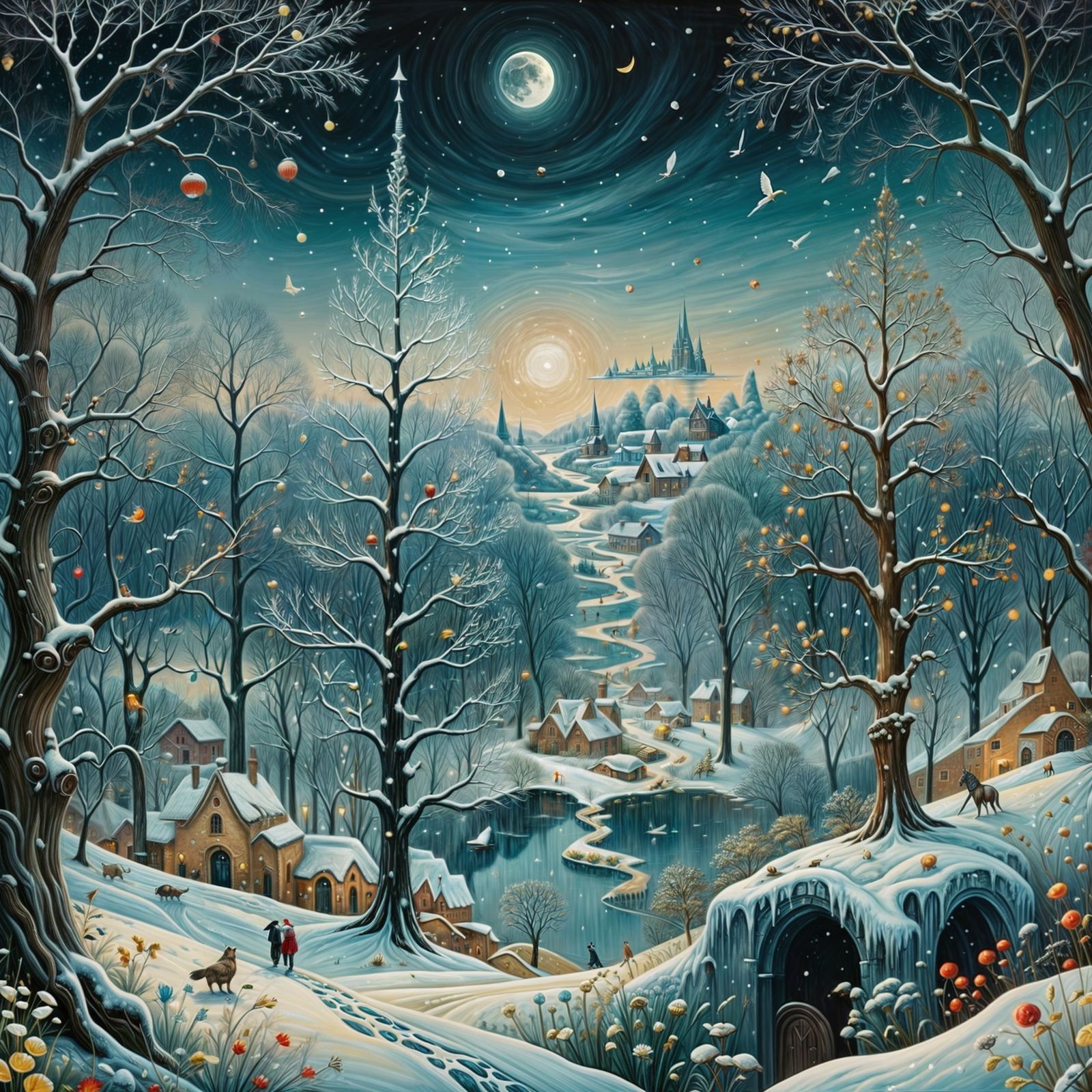 Paradise freeze over with magic snow ...