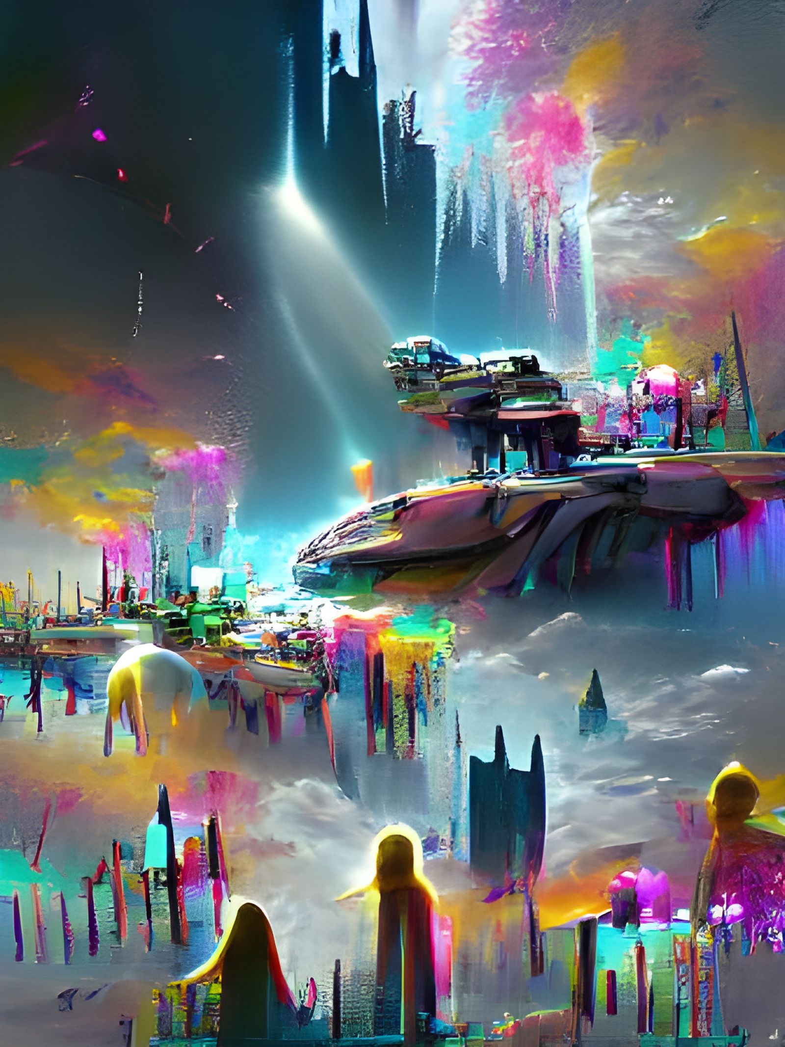 Galactic city - AI Generated Artwork - NightCafe Creator