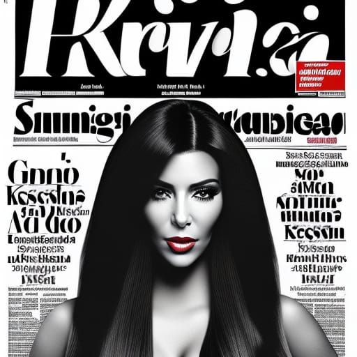 Newspaper cover Kim Kardashian