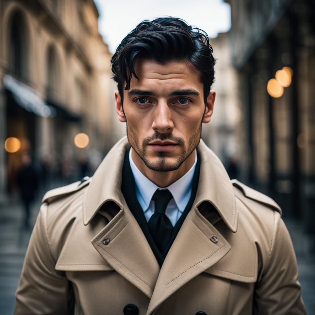 A young Italian secret agent with black hair and dark eyes. ...