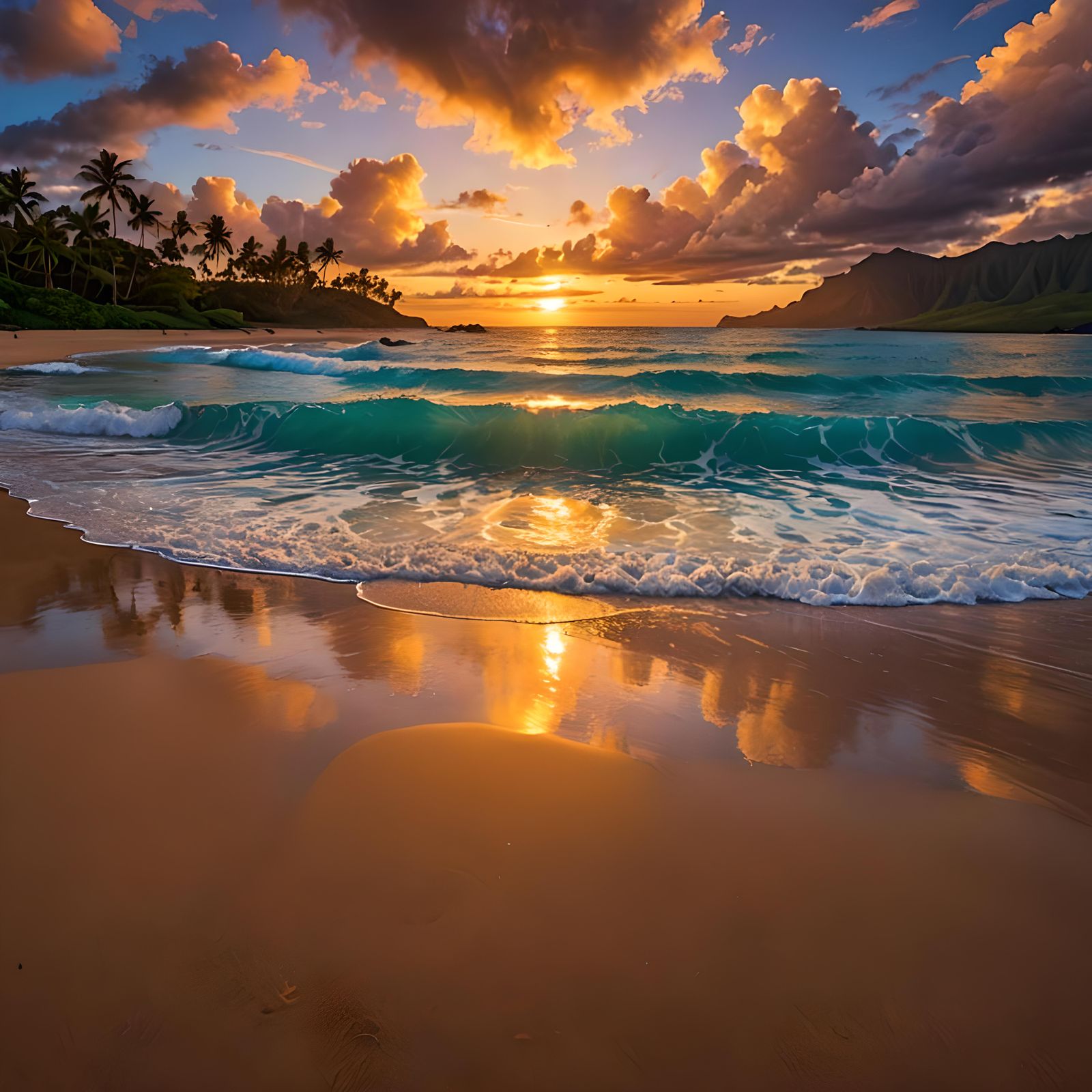 Paradise Sunset  by @Art of Art