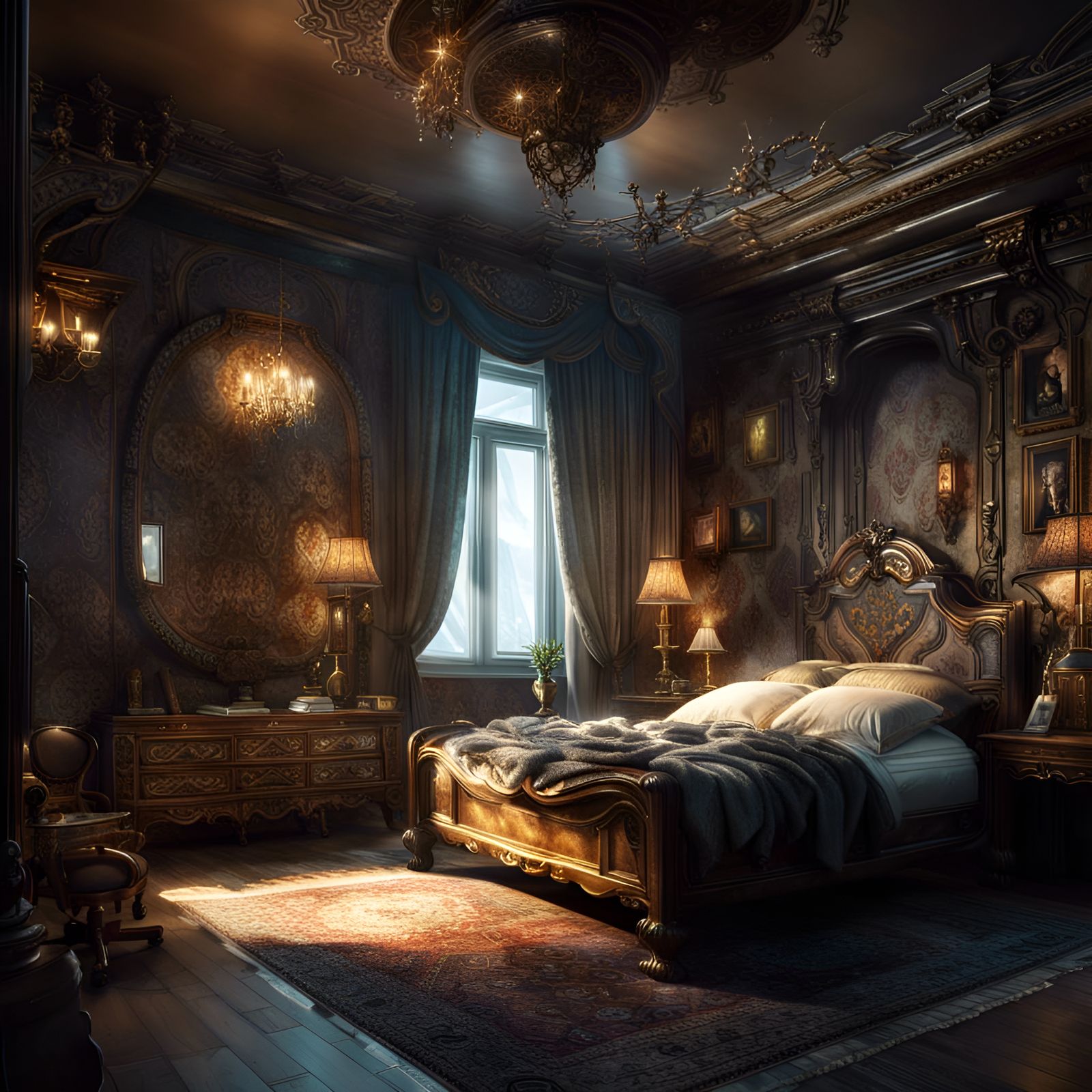 Dream Bedroom - Ai Generated Artwork - Nightcafe Creator