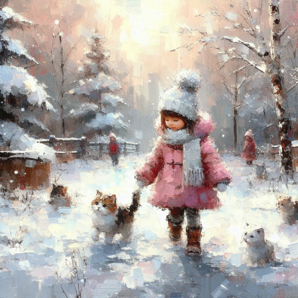 walking in the snow