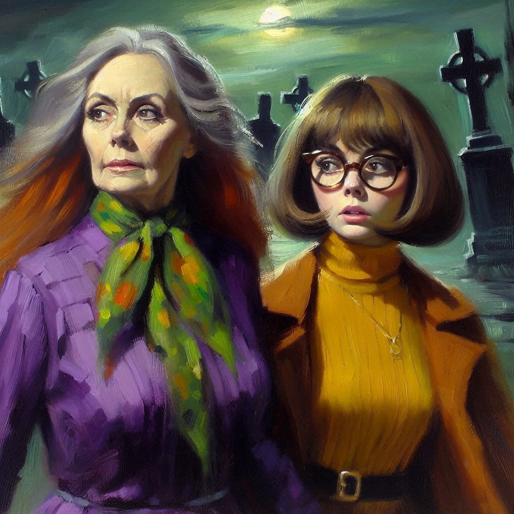 "Don't worry, honey. Your mother and I used to do this all the time."