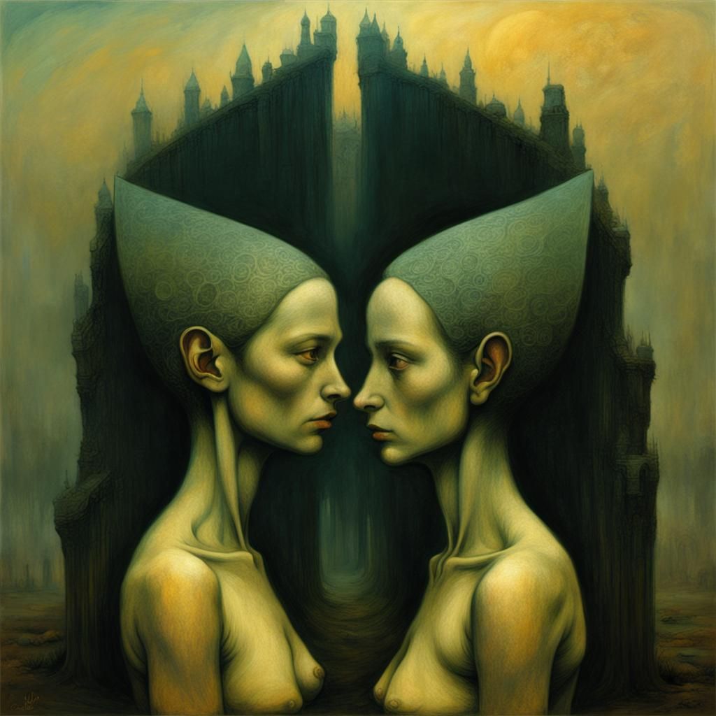 Ears by Zdzislaw Beksinski