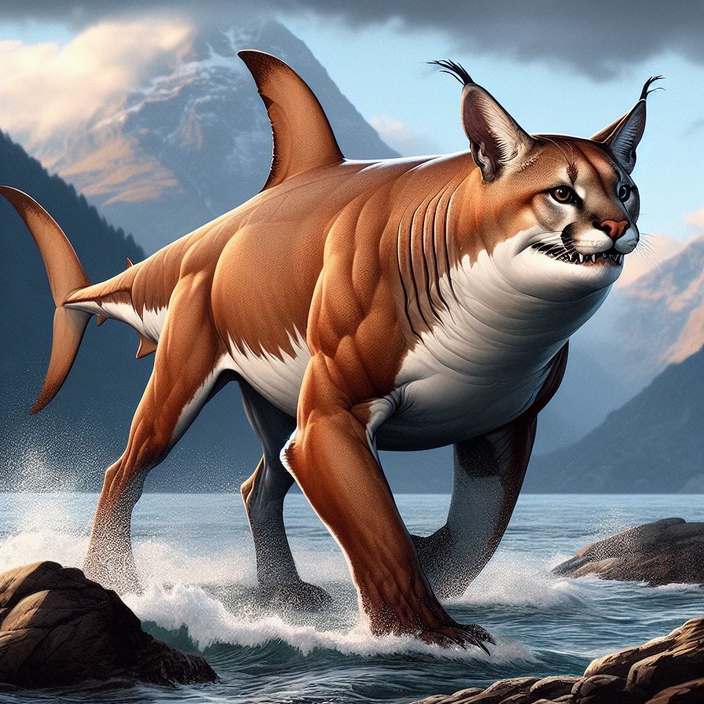 Mountain Lion & Great White Shark Hybrid