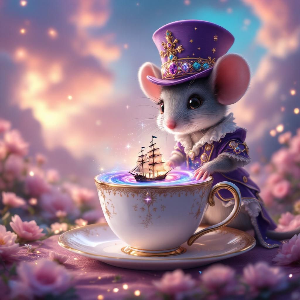 A highly detailed digital painting of a cute anthropomorphic...