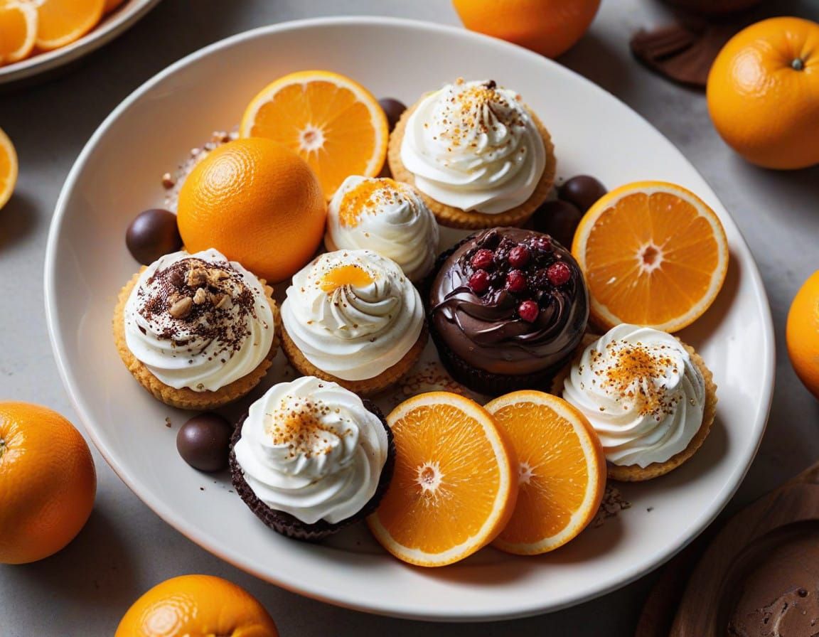 Vibrant Fruit and Ice Cream Palette