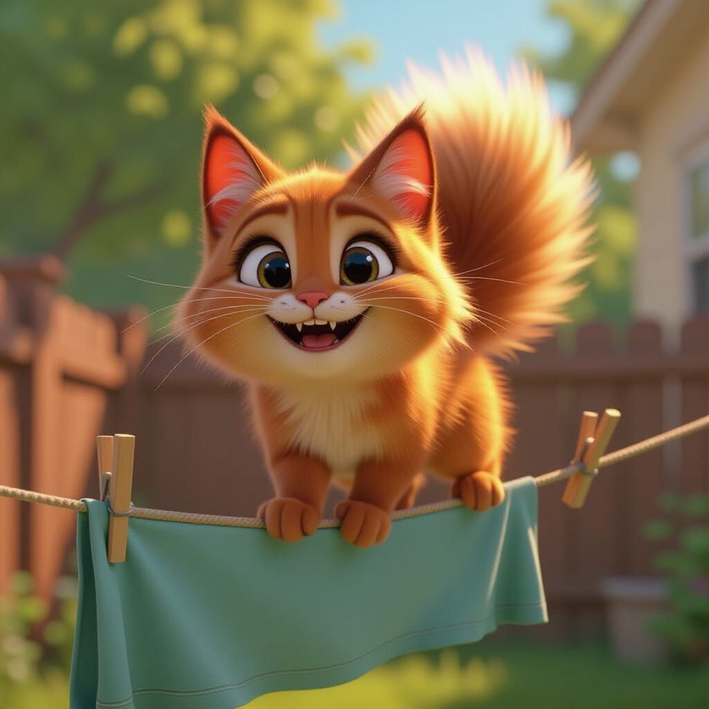 Hazel the Squirrel: Pixar-Style Backyard Adventure