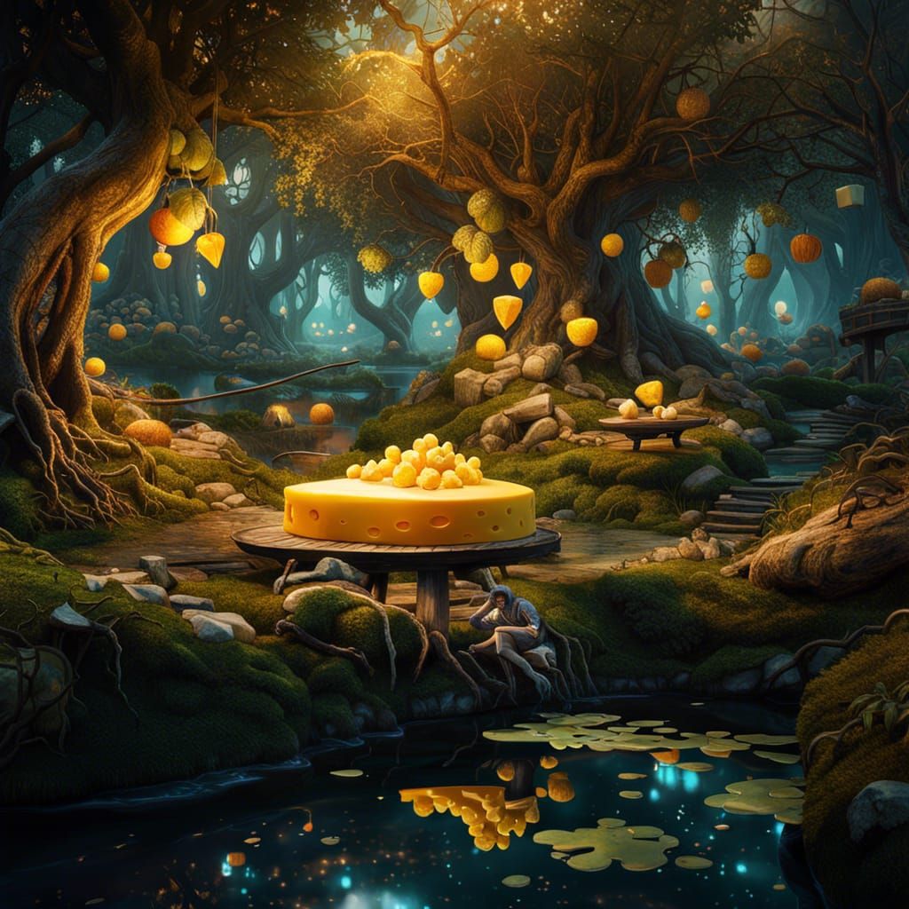 Cheese grow on trees AI Generated Artwork NightCafe Creator
