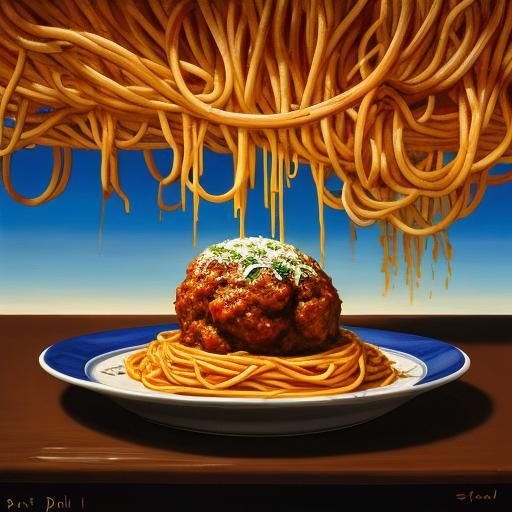 plate of spaghetti with meatballs