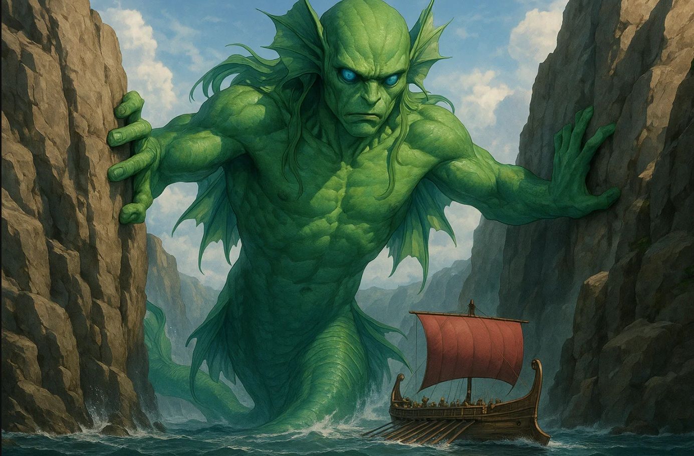 Triton helps the Argonauts