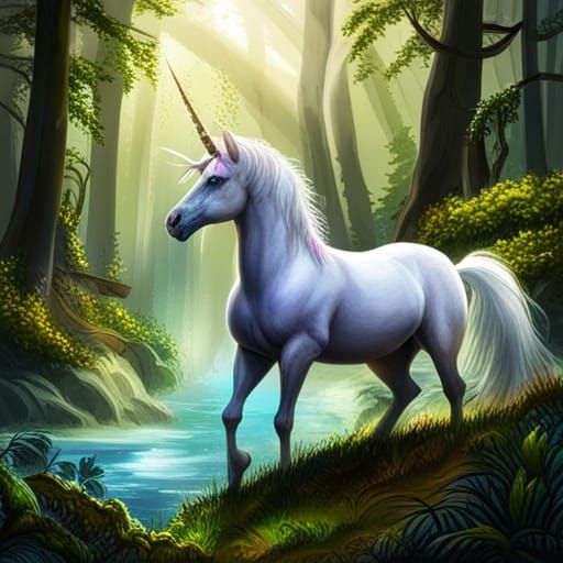 Magestic unicorn - AI Generated Artwork - NightCafe Creator