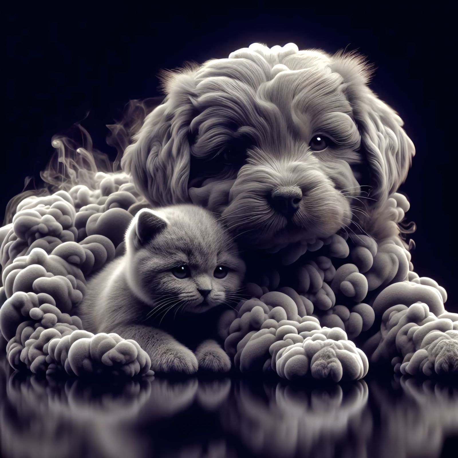 Cuddling AI Generated Artwork NightCafe Creator