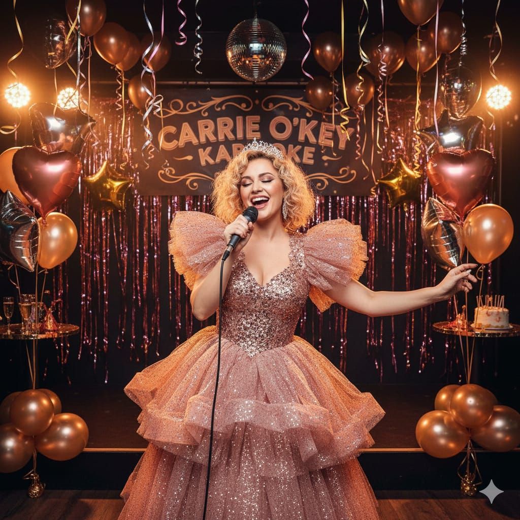 Carrie O’Key sings Karaoke