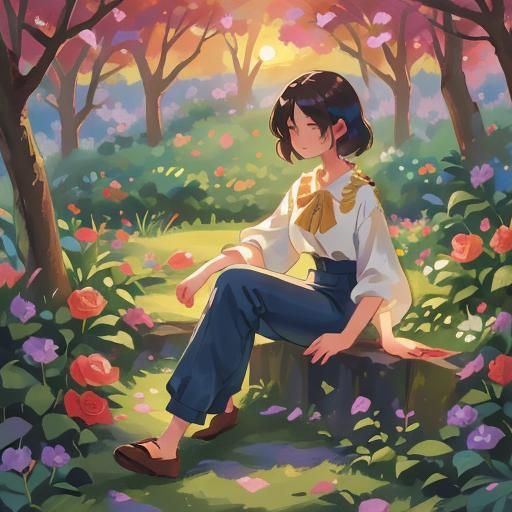 <lora:Woman Lora model:1.0> A woman age 20 wearing silk shirt and trouser 