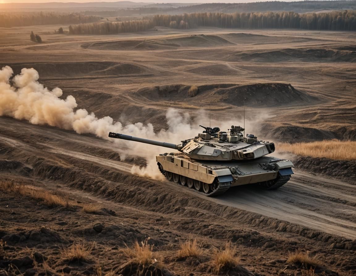 Abrams Tank on an Eastern European Battlfield