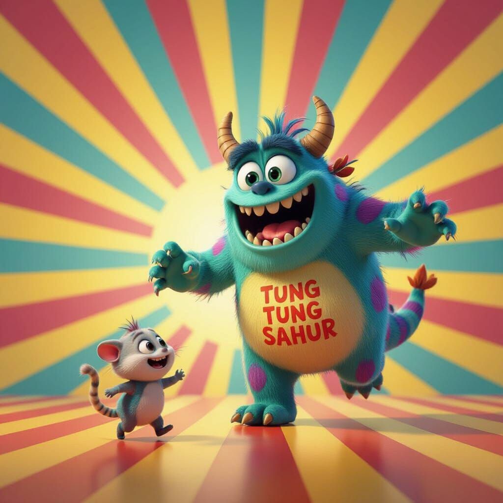 67 monster chasing tung tung tung sahur